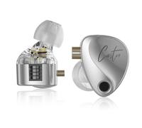 Yinyoo KZ Castor Écouteurs Intra-Auriculaires Filaire IEM avec 2 Pilotes DD Ecouteurs accordable avec Micro Oreillette Courbe Harman FR Casque HiFi pour Musiciens, Chanteurs, Audiophiles