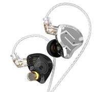 Yinyoo KZ ZS10 Pro Ecouteurs Gaming 4BA 1DD Écouteurs Intra-Auriculaires Filaires en INOX et Résine IEM HiFi pour Audiophiles Oreillettes Filaires avec 4 Paires d'Eoubouts