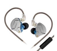 Yinyoo KZ ZSN Pro Écouteurs in Ear IEM à Armatures équilibrées Technologie Hybride 1DD 1BA Écouteurs Confortables antibruit pour téléphone Portable Android Femme Homme Fille (Bleu avec Micro)