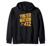 Yinzer Nation 412 Pittsburgh Steel City Pennsylvania Pride Sweat à Capuche