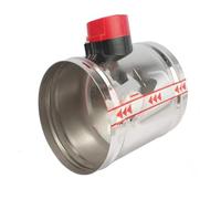 YINZHD Amortisseur de conduit d'air électrique en acier inoxydable OD51-250mm 201, Valve de conduit de CVC, amortisseur d'air motorisé, actionneur de CVC AC220V DC12/24V(OD 63mm,AC220V)