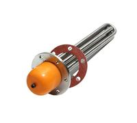 YINZHD Élément chauffant à bride de 115 mm, tube chauffant électrique 3-12 kW, tuyau de chauffage à huile thermique for chaudière 220 V/380 V(380V,12KW 500mmL)