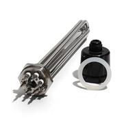 YINZHD Élément chauffant DN40 1,5" avec vis de mise à la terre et sonde 220 V 380 V(Gold,220V,4.5KW 230mmL)