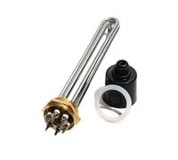 YINZHD Élément chauffant tubulaire électrique fileté 1,5" 220 V/380 V DN40/47 mm 3 kW/4,5 kW/6 kW for chaudière TEN (1 pièce)(Gold,380V,9KW 295mmL)