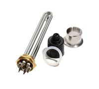 YINZHD Élément chauffant tubulaire électrique fileté 1,5" 220 V/380 V DN40/47 mm 3 kW/4,5 kW/6 kW for chaudière TEN (1 pièce)(Gray,220V,6KW 250mmL)