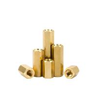 YINZHD Entretoises hexagonales en cuivre M2 M2.5 M3 M4 M5 for circuits imprimés et cartes mères d'ordinateurs, piliers de support filetés, vis et boulons(Female female,40MM_M5 5PCS)