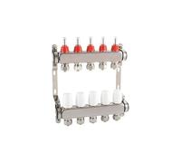 YINZHD Kit de collecteur de Chaleur au Sol en Acier Inoxydable avec adaptateurs 1/2", for Chauffage au Sol hydronique (connecteurs 1/2" Inclus)(7ways)