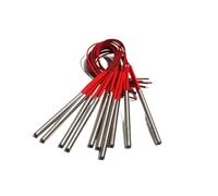 YINZHD Lot de 10 éléments chauffants for moules à cartouche, tubes chauffants 8 x 62 mm/65 mm/68 mm/70 mm/75 mm, 120 W/130 W/150 W, AC 110 V/220 V/380 V, 201SUS(110V,130W 8x65mm)