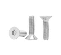 YINZHD Lot de 2/50 vis à tête hexagonale à six pans creux en acier inoxydable 304, M1.6, M2, M2.5, M3, M4, M5, M6, M8, M10, DIN7991(6mm,10pcs M5)