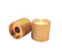 YINZHD Lot de 2 Boutons contrôle Volume en Alliage d'aluminium for Guitare électrique et Basse, 17 x mm (D H)(Gold)