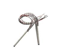 YINZHD Lot de 2 cartouches chauffantes en acier inoxydable 304, 6 x 140/145/150/155/160 mm, élément chauffant AC 220 V/110 V/380 V, 260 W-300 W, avec thermocouple de type K(380V,295W 6x155mm)