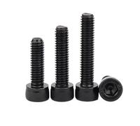 YINZHD Lot de 50 vis à tête hexagonale à six pans creux en acier inoxydable 304 A2-70, noir, qualité 12.9, M1.4, M1.6, M2, M2.5, M3, M4, DIN912(12.9 grade steel,14MM_M3)