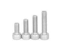 YINZHD Lot de 50 vis à tête hexagonale à six pans creux en acier inoxydable 304 A2-70, noir, qualité 12.9, M1.4, M1.6, M2, M2.5, M3, M4, DIN912(304 stainless steelk,8MM_M4)