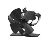 YINZHD Mini ventilateur de cheminée à 4 pales, alimenté par la chaleur, poêle à bois, chauffage écologique et silencieux, for l'hiver, for la maison, distribution efficace de la chaleur(Stove Fan)