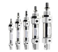 YINZHD Mini vérin pneumatique à air comprimé CD85N, double effet, en acier inoxydable, 10/16/20/25-15 x 30 x 40 x 60 x 75 x 80 x 100-C(Stroke 50mm,Bore 10mm)