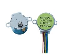 YINZHD Moteur pas à pas micro 12 V CC, 4 phases, 5 fils, 20 mm, mini-moteur à engrenages for climatiseur, tête pivotante et équipement de surveillance(Type B Motor)