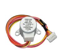 YINZHD Moteur pas à pas synchrone à lames pivotantes 20BYJ46 12 V CC, adapté aux longueurs d'arbre de 7 mm et aux câbles de 25 cm for climatiseurs