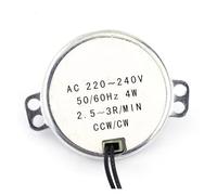 YINZHD Moteur synchrone à engrenages 4 W, 220-240 V CA, 50/60 Hz, sens horaire/antihoraire(2.5 to 3 RPM)