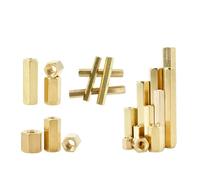 YINZHD Support de carte hexagonale à double tête, boulon en laiton, support de carte principale, vis d'espacement M2 M2,5 M3 M4 M6, joint de carte principale hexagonale en cuivre(9mm (30Pcs),M3)