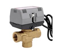 YINZHD Vanne électrique à Trois Voies motorisée en Laiton, 1/2 "3/4" 1, Bobine de Ventilateur VC6013, AC220V(1/2")
