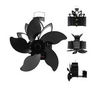 YINZHD Ventilateur de cheminée alimenté par la chaleur, brûleur à bois, ventilateur écologique silencieux à 5 pales, mini-chauffage, ventilateur de poêle, distribution de chaleur chaude for l'hiver