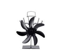 YINZHD Ventilateur de four vertical à sept pales sans électricité, poêle à bois à faible bruit, alliage d'aluminium(With Thermometer)