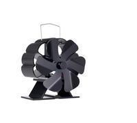 YINZHD Ventilateur de poêle à 6 pales alimenté par la chaleur, noir, for cheminée, poêle à bois, respectueux de l'environnement, silencieux, distribution de chaleur efficace for la maison