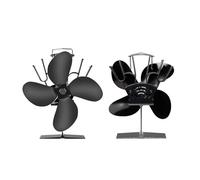 YINZHD Ventilateur de poêle à bois à 4 pales alimenté par la chaleur, respectueux de l'environnement, silencieux, for l'hiver, for une maison chaude, une distribution de chaleur efficace(Stove fan)