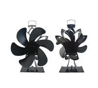 YINZHD Ventilateur de poêle à bois alimenté par la chaleur, non électrique, en forme de lotus, fonctionnement silencieux, 6 pales, avec support for poêle à bois