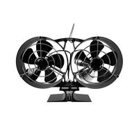 YINZHD Ventilateur de poêle à bois, ventilateur de poêle à air chaud à 12 pales, ventilateur de dessus de poêle à air chaud de cheminée noir SF707T(DY835)