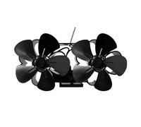 YINZHD Ventilateur de poêle à bois, ventilateur de poêle à air chaud à 12 pales, ventilateur de dessus de poêle à air chaud de cheminée noir SF707T(DY5005)
