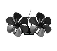 YINZHD Ventilateur de poêle à bois, ventilateur de poêle à air chaud à 12 pales, ventilateur de dessus de poêle à air chaud de cheminée noir SF707T(DY5006)