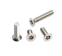 YINZHD Vis à six pans creux à tête fraisée plate Torx en acier inoxydable 304 M2M2.5M3M4M5M6M8M10M12, antivol et inviolable(20mm,M5 10pcs)