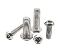 YINZHD Vis à tête cylindrique bombée Torx six lobes M2 M2.5 M3 M4 M5 M6 M8 en acier inoxydable 304 avec goupille, boulon de sécurité inviolable(6mm,50pcs M3)