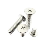 YINZHD Vis à tête plate ultra-mince à tête cruciforme en acier inoxydable 304 A2-70 CM M1.4 M1.6 M2 M2.5 M3 M4 M5 M6(10mm,M1.4 25pcs)