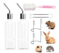 YINZZTRY Biberon Lapin, 2 Pièces Rongeur Distributeur Eau, Suspendus Lapin Deau Distributeur, Abreuvoir pour Les Rongeurs, pour Abreuvoir Rongeur, Chatons, Chiens, Hamsters, 350 ML