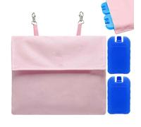 Yiohejy Bloc réfrigérant pour Cage d Animaux | Accessoires Rafraîchissants Petits Animaux,Pack de Froid pour Animal avec Housse - pour Hamster Chinchilla et Furet Lors des Jours