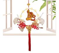 Yiohejy Décoration du Nouvel An vietnamien 2025, pendentifs lumineux de l'année serpent, ornement 3D à pompons pour le festival du printemps chinois 2025, nouveau pendentif pour murs