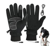 Yiohejy Gants chauffants électriques | Gants chauffants USB pour l'hiver, écran tactile, 1 paire de moufles coupe-vent pour temps froid, vêtements de sport pour hommes, femmes, adolescents, adultes