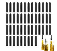Yiohejy Lot de 48 bouchons verseurs en caoutchouc noir pour bouteille de liqueur | Bouchons à verseur étanches, sans odeur, bouchon à verseur pour vin
