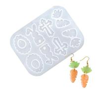 Yiohejy Moules à Résine pour Boucles d'oreilles,Gabarit DIY pour Activités de Pâques | Moule en Silicone pour Bijoux Motifs Papillon Fleur Lapin Œuf - Accessoire Polyvalent