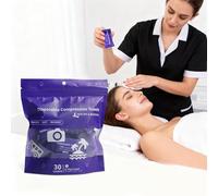Yiohejy Serviettes De Visage Compressées - 30 Pièces Portables Individuellement | Gants De Toilette Serviettes Compressées Pour Le Visage,Pour Plage Hôtel Camping Salle De Sport Centre Spa Maquillage
