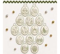 yiokeo Beginner-Friendly DIY Heirloom Oval Embroidery Ornament Kit Collection,Hand Embroidery Christmas Ornaments Kit with Tools & Guide, for Holiday Decor or Gifts (Style H)