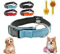 yiokeo Magnetic Dog Collar, Magnetic Collar with Adjustable Reflective for Night Safety, Double-Layer Fabric with Breathable, Fit Dogs and Cats of Different Sizes, Ideal for Senior Dogs (Blue)