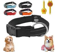 yiokeo Magnetic Dog Collar, Magnetic Collar with Adjustable Reflective for Night Safety, Double-Layer Fabric with Breathable, Fit Dogs and Cats of Different Sizes, Ideal for Senior Dogs (Black)