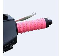 yiokeo Non-slip Soft Silicone Grip Tape for Motorcycle Handlebars,Wrap-Around Dirt Bike Grips with Air Vent Holes and Shock-Absorbing,Thick Wear Resistant Handle Wrap for Motorcycles&Bike (Pink,4PCS)