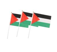Yiokii Drapeau palestinien à main avec mât I Stand avec Palestine Petite Palestine Main Support Drapeau Palestinien à Onglet Drapeau