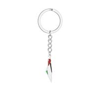 Yiokii Porte-clés drapeau carte de la Palestine, porte-clés design drapeau de la Palestine, accessoire porte-clés pendentif en alliage, chaîne de support de bijoux I Amulette, vintage