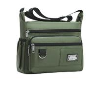 Yiokii Sac à dos à bandoulière simple décontracté imperméable et résistant à l'usure pour homme Sac à dos réglable Organiseur de téléphone Portefeuille Bandoulière cellulaire, Vert, Size