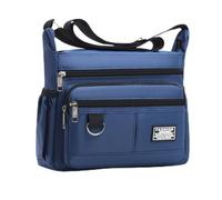 Yiokii Sac à dos à bandoulière simple décontracté imperméable et résistant à l'usure pour homme Sac à dos réglable Organiseur de téléphone Portefeuille Bandoulière cellulaire, bleu, Size